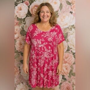Soma nightgown Pink and White Floral size XXL